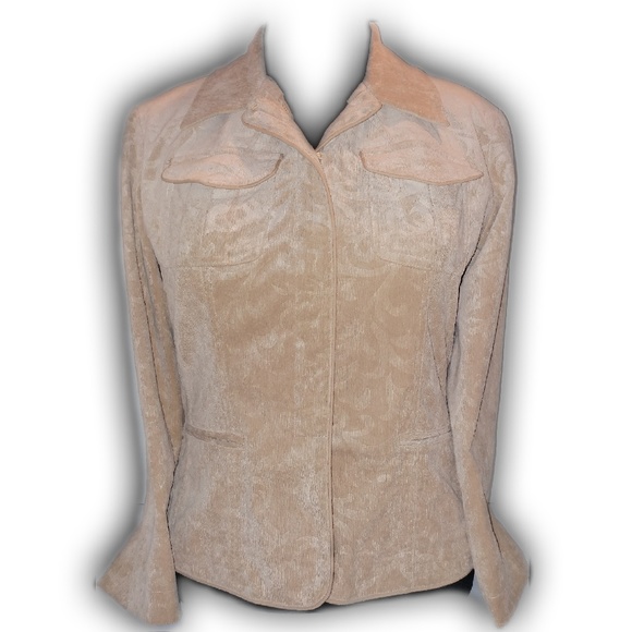 CHICO'S Damask Corduroy Jacket - Picture 2 of 8